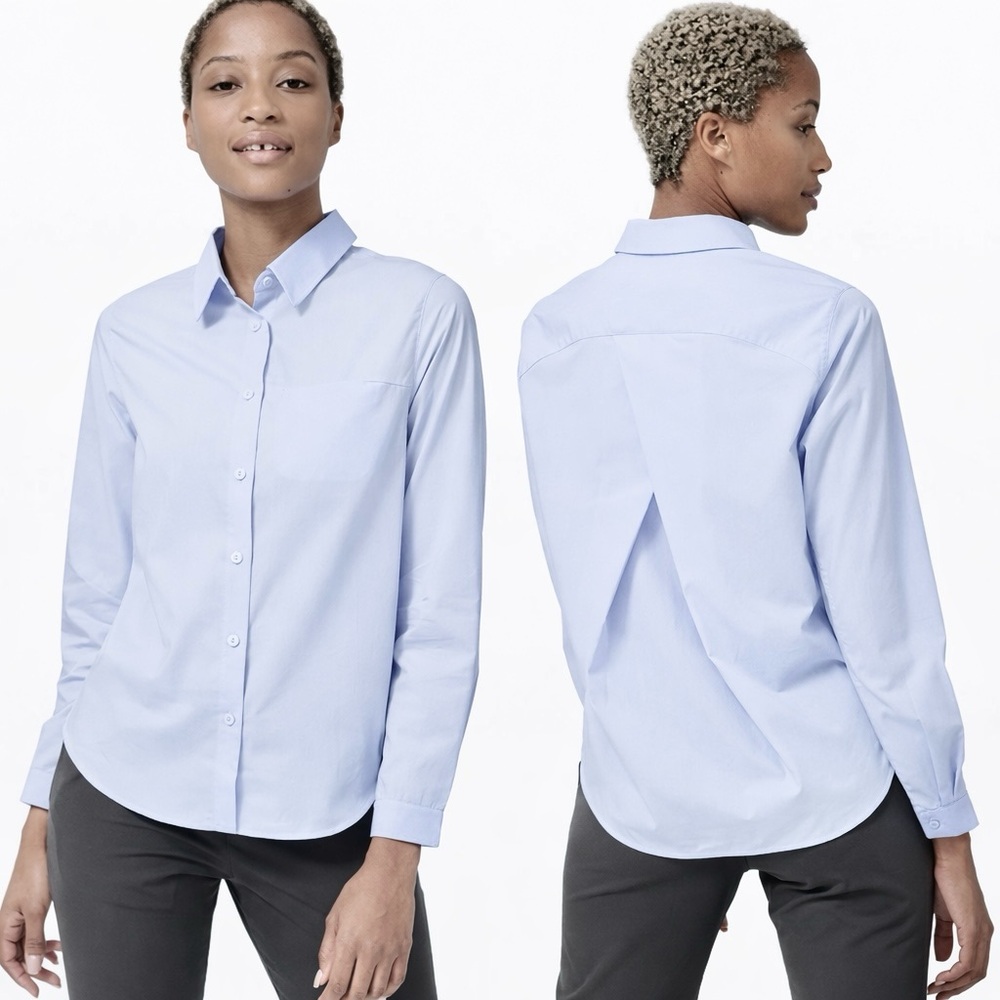 Lululemon Full Day Ahead Shirt Serene Blue Size 4 Like New